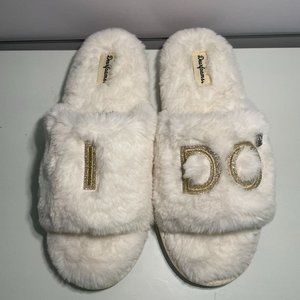Dearfoams "I Do" Bride Slippers Size 9/10